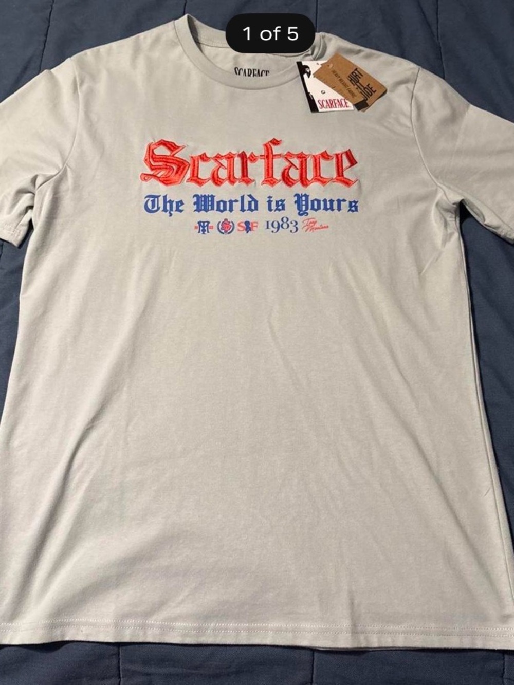 Scarface The World Is Yours Graphic Tee - Light Gray